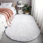 Oval shape fluffy rug, 1 unit - Image 3