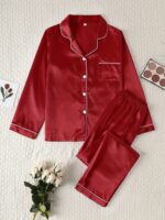 Satin pajama set for women, 1 unit - Image 6