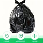 Heavy-duty black garbage bags, 50 pack - Image 3