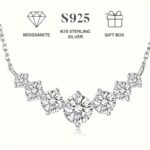 1-Carat Moissanite Necklace – Elegant French-Style Design
