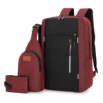 Three-piece set: laptop bag, chest bag, and wallet, 1 unit - Image 13