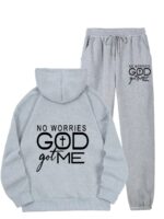Women’s “GOD got me” hoodie & sweatpants set, 1 unit - Image 3