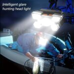 Portable 5LED headlight, rechargeable & convenient, 1 unit - Image 3