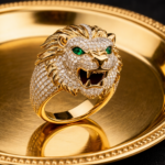 925 silver 18K gold plated lion king ring, 1 unit - Image 4