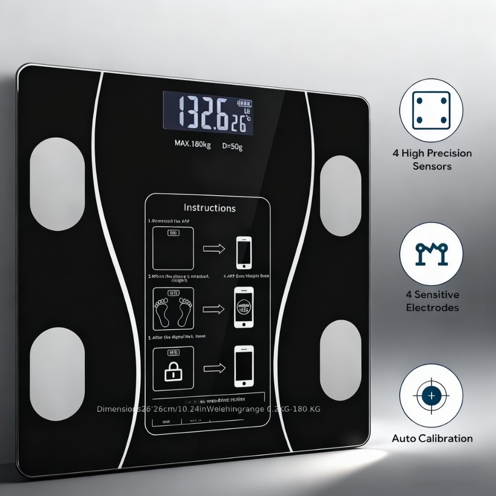 Digital Bathroom Scale 396lb LCD Display High Precision (2) Digital Bathroom Scale 396lb LCD Display High Precision - Image 1