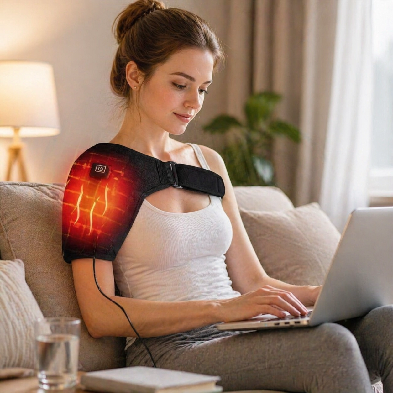 NATG162 Adjustable USB-Powered Heated Shoulder Brace – Comfortable & Flexible - Image 1