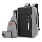 Three-piece set: laptop bag, chest bag, and wallet, 1 unit - Image 9