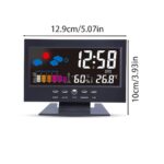 LED digital alarm clock weather station temperature display, 1 unit - Image 4