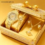 Women’s minimalist quartz watch with jewellery set, 1 unit - Image 7