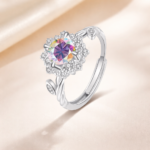 Tancise adjustable classic 925 sterling silver moissanite ring, 1 unit - Image 8