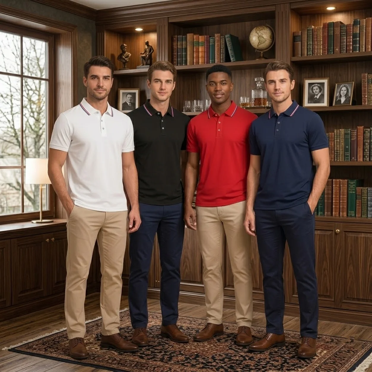 13 3 pack - Solid Color Short Sleeved Casual Polo Shirts - Image 1