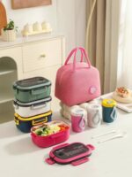 Lunch bag set with large capacity lunch box and milk cup, 3 pack - Image 15