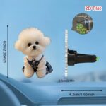 Bichon frise reusable car air freshener perfume diffuser clip, 1 unit - Image 4