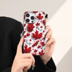 An innovative Canada maple leaf pattern phone case, 1 unit