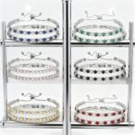 Tennis bracelet with alternating synthetic cubic zirconia, 1 unit - Image 14