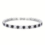 Tennis bracelet with alternating synthetic cubic zirconia, 1 unit - Image 7