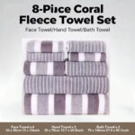 Coral fleece set: towels, washcloths, bath towels, 8 pack - Image 6