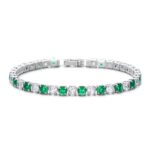Tennis bracelet with alternating synthetic cubic zirconia, 1 unit - Image 11
