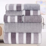 Coral fleece set: towels, washcloths, bath towels, 8 pack - Image 4