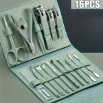 16-in-1 stainless steel manicure & pedicure grooming kit, 1 unit - Image 2