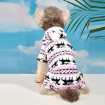 Pet Christmas reindeer graphic pajamas hooded jumpsuit for puppy, 1 unit - Image 14