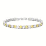 Tennis bracelet with alternating synthetic cubic zirconia, 1 unit - Image 9