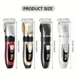 Low-noise cordless pet hair clipper with rechargeable & 4-Color, 1 unit - Image 3