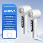 USB rechargeable high-speed handheld fan set, 2 pack - Image 6