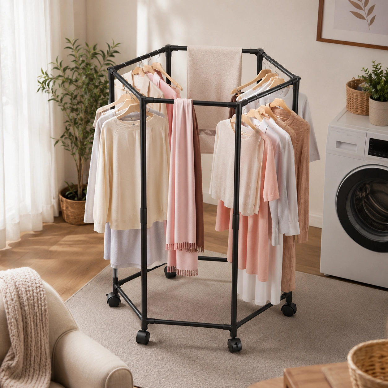 NATG311 Mobile Drying Rack on Wheels - Image 1