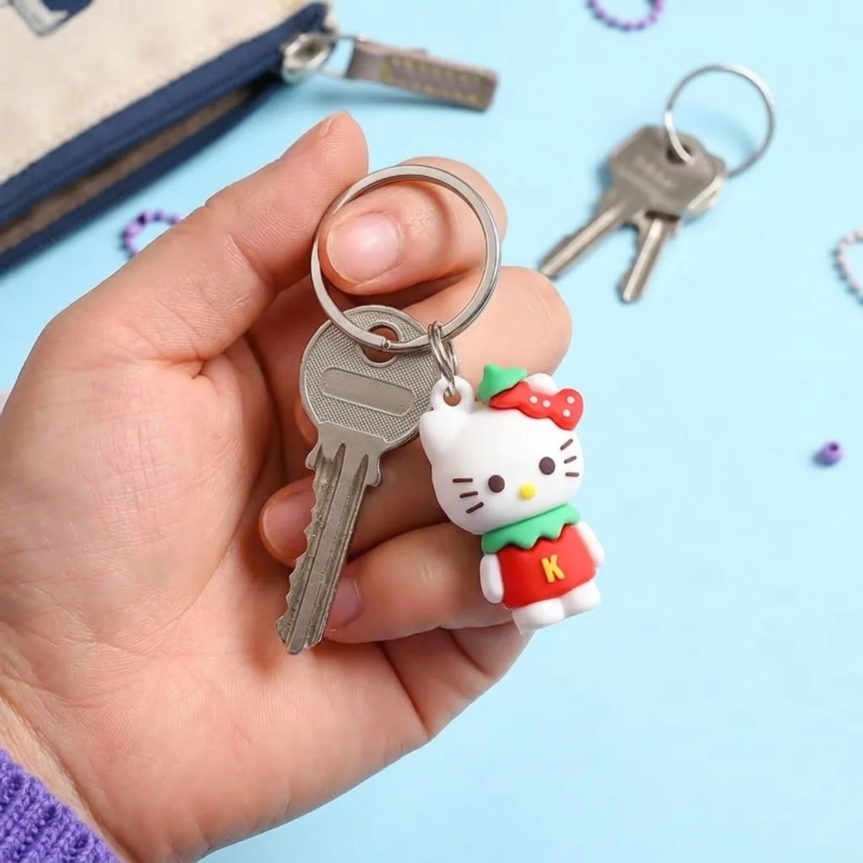 NATG342 24pcs/box Sanrio Hello Kitty Kuromi Keychain Set - Image 1