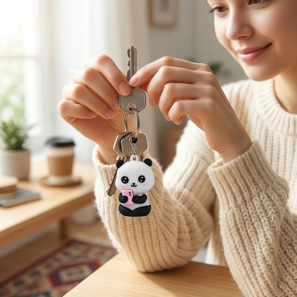 NATG347 3pcs/Set Cute Cartoon Panda Keychain - Image 1
