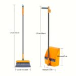 3-in-1 rotatable magnetic broom and dustpan sweeping set, 2 pack - Image 4