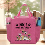 Cute puppy themed women's handbag with zipper closure, 1 unit - Image 3
