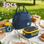 Lunch bag set with large capacity lunch box and milk cup, 3 pack - Image 8