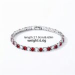 Tennis bracelet with alternating synthetic cubic zirconia, 1 unit - Image 17