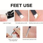 Stainless steel nail clipper set, 8 pack - Image 2