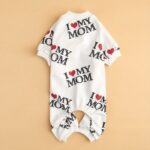 I love mom i love dad print pet clothes dog jumpsuit, 1 unit - Image 2