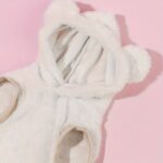 Teddy bear design pet plush hoodie for small cats and dogs, 1 unit - Image 11