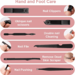 Black nail clippers kit, 10 pack - Image 3