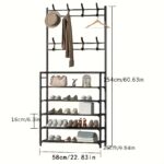 Multifunctional entryway shoe & hat storage rack, 1 unit - Image 7