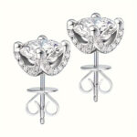 Elegance 18K gold plated 925 silver earrings with 2 carat moissanite, 1 unit - Image 5