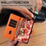 Phone case, luxury lychee faux leather wallet phone case, 1 unit - Image 5