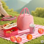 Lunch bag set with large capacity lunch box and milk cup, 3 pack - Image 3