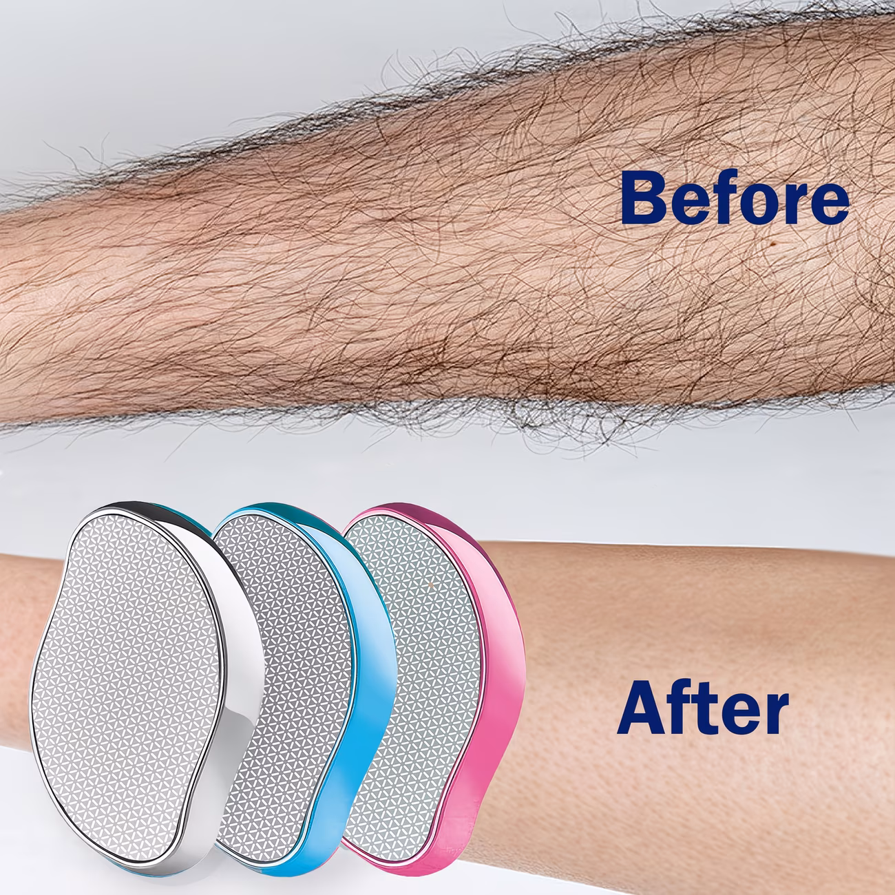 Crystal Hair Remover – Painless Exfoliating Hair Removal Tool for Smooth Skin (Reusable, Waterproof, Multi-Color Options)