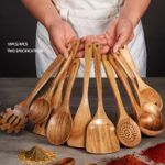 10-Piece Natural Wooden Kitchen Utensil Set - Image 3