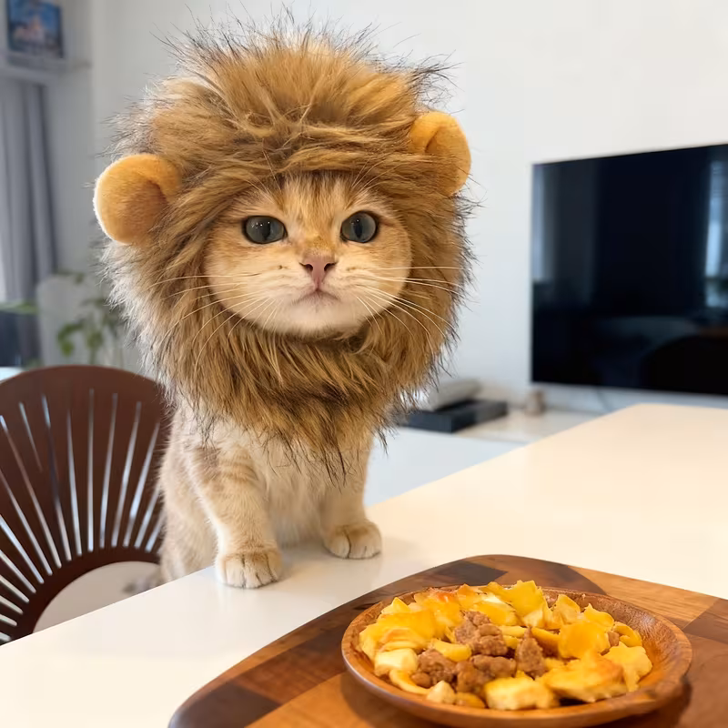 Pet Lion Head Cover Cat & Small Dog Doggy Hat – Cute & Fun Costume Accessory