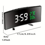 6.6-Inch LED Digital Alarm Clock with Temperature & Humidity Display - Image 5