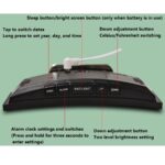 6.6-Inch LED Digital Alarm Clock with Temperature & Humidity Display - Image 9