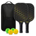 Fiberglass T700 Pickleball Paddle Set with 4 Balls - Image 4