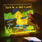 USB LED Acrylic Message Drawing Board with 7-Color Pen - Image 3
